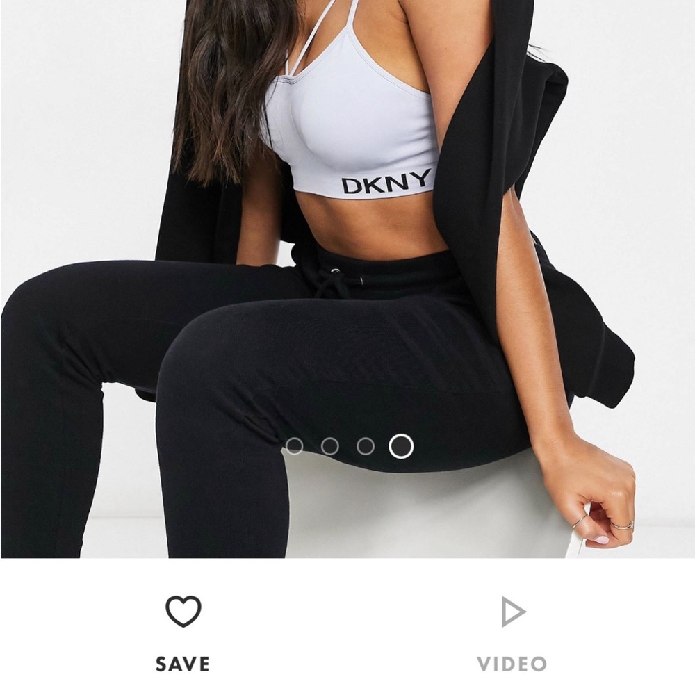 DKNY Black Track Pants for Women